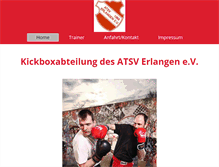 Tablet Screenshot of kickboxen-erlangen.de